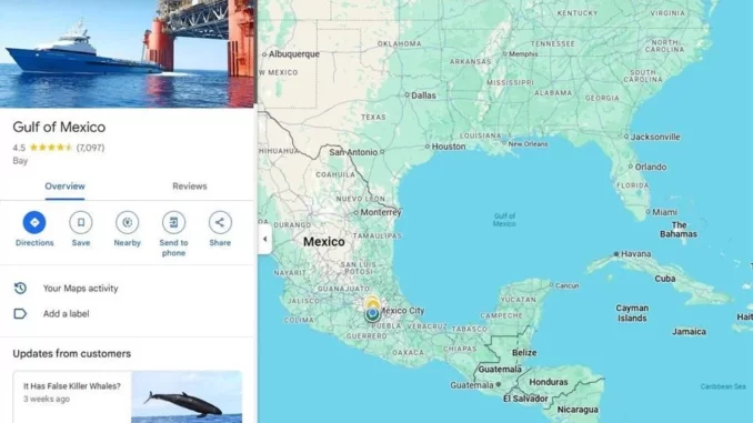 Sheinbaum enviará carta a Google por posible cambio de nombre del Golfo de México