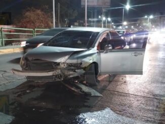 Choque en La Cantera provoca congestión en ambos sentidos