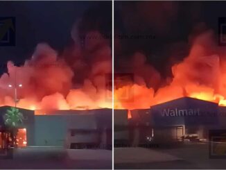 Incendio consume Walmart en Delicias; bomberos de varios municipios apoyaron en la emergencia