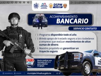 Evita arriesgar tu vida y patrimonio, solicita el acompañamiento bancario de la Policía Municipal cuando traslades dinero