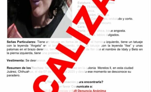 Localiza FEM sana y salva a mujer reportada como ausente