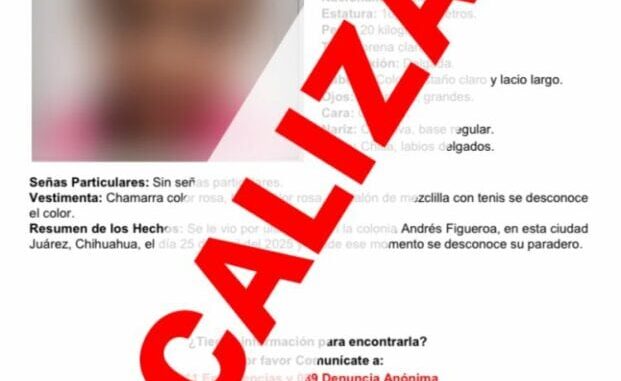 Localiza FEM sanos y salvos a dos menores de edad con reporte de ausencia en Cd. Juárez