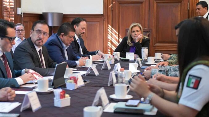 Maru Campos encabeza Sesión de la Mesa de Seguridad en Palacio de Gobierno