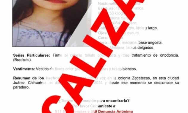 Localiza FEM a mujer reportada como ausente en Ciudad Juárez