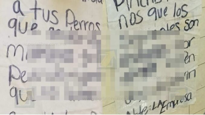 Aparece narcomensaje contra mando policial en la colonia Villas del Real 