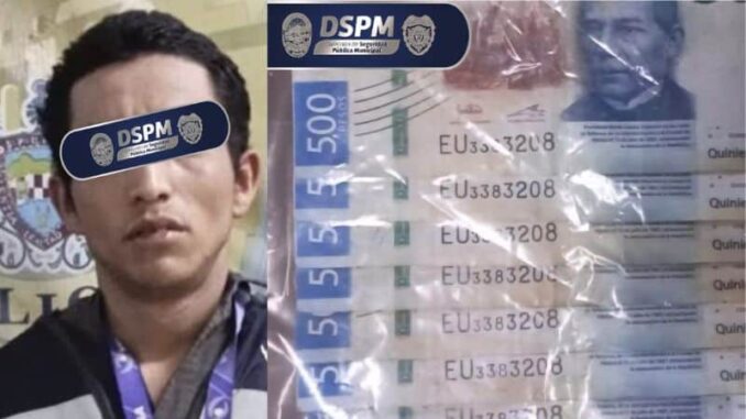 Pagaba con billetes de $500 falsos